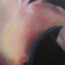 'Alanguie jusqu'au coeur' Oil on canvas 120 x 60 cm 2009