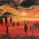 As We Live, oil on canvas, 300cm x 150cm, 2016