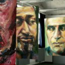 'La Promesse d'un Visage' Oil and acrylic on canvas Seven canvases 180 x
140 cm and 170 x 130 cm 2010-2011 Installation at the Université de Paris
1 Panthéon-Sorbonne