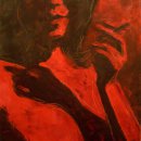 'L'affliction du rouge' Oil on canvas 61 x 50 cm 2006